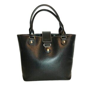 Kate Spade New York Black Faux Leather Tote Bag Dual Handles